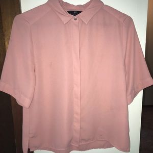 Pink Women’s Button Up Blouse